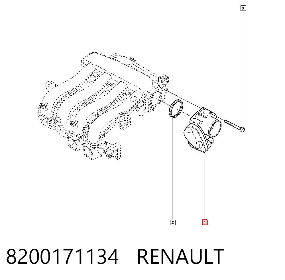 8200171134 Renault (RVI) Дроссельная заслонка