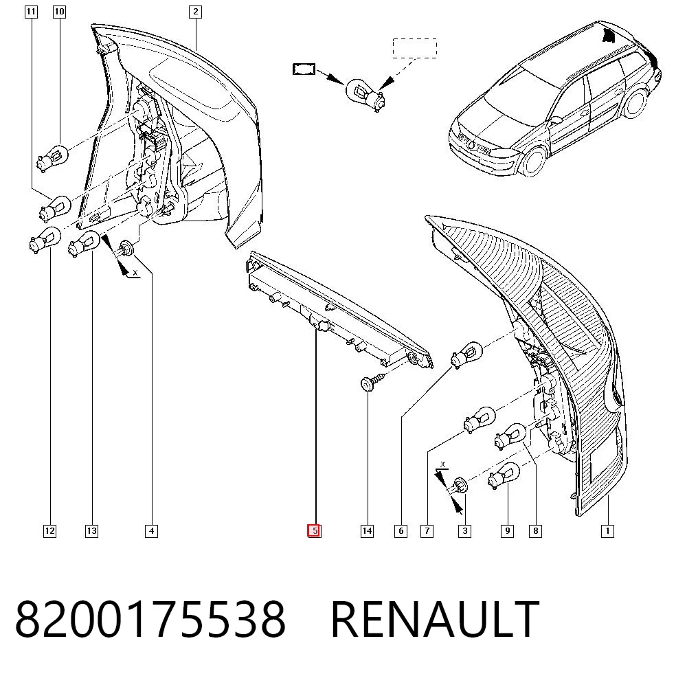 8200175538 Renault (RVI) Фонарь сигнальный