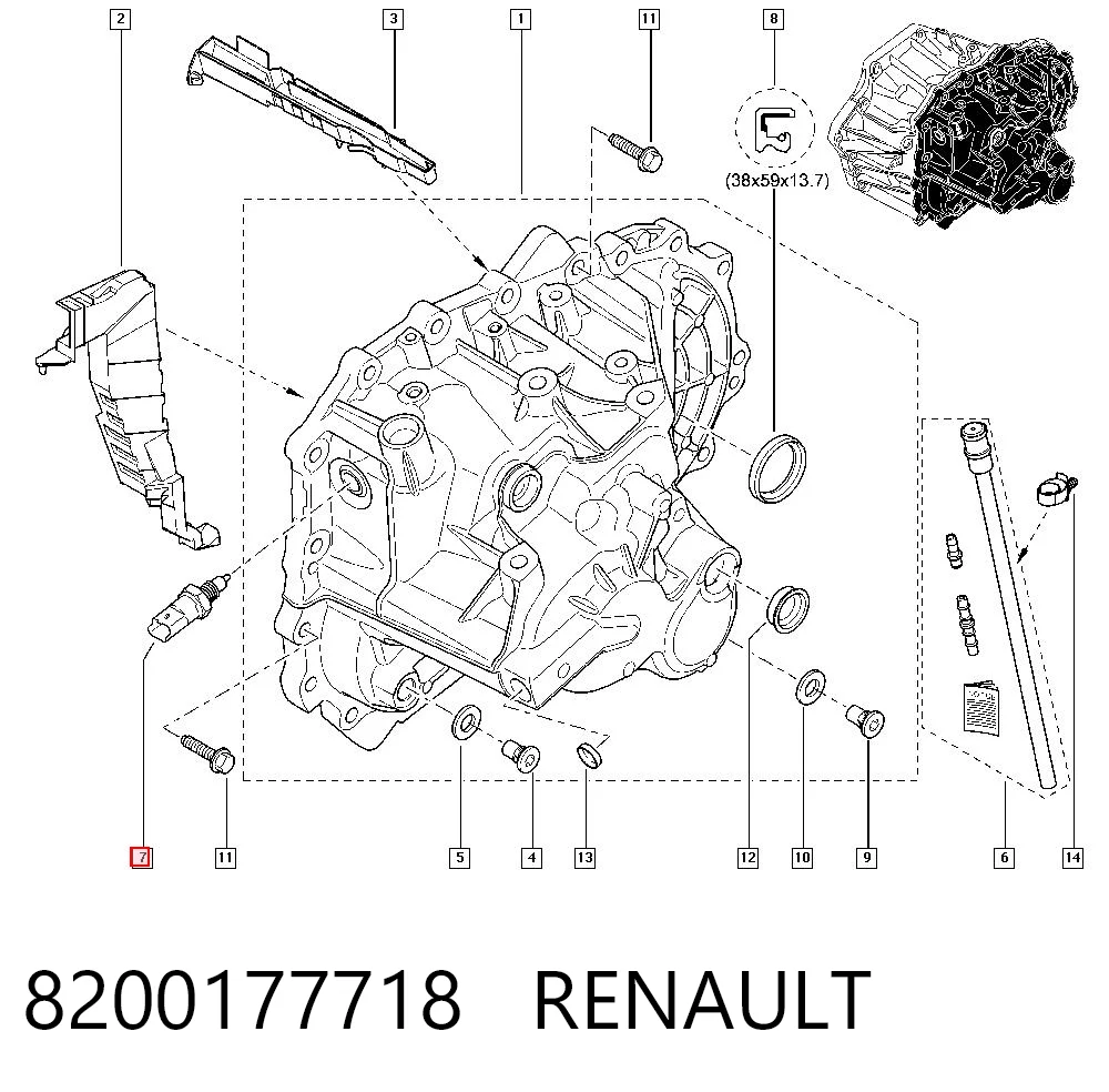 8200177718 Renault (RVI) Датчик включения фонарей заднего хода