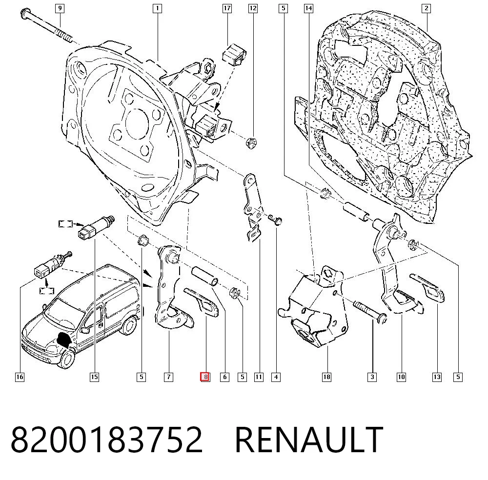 8200183752 Renault (RVI) Накладка педали сцепления