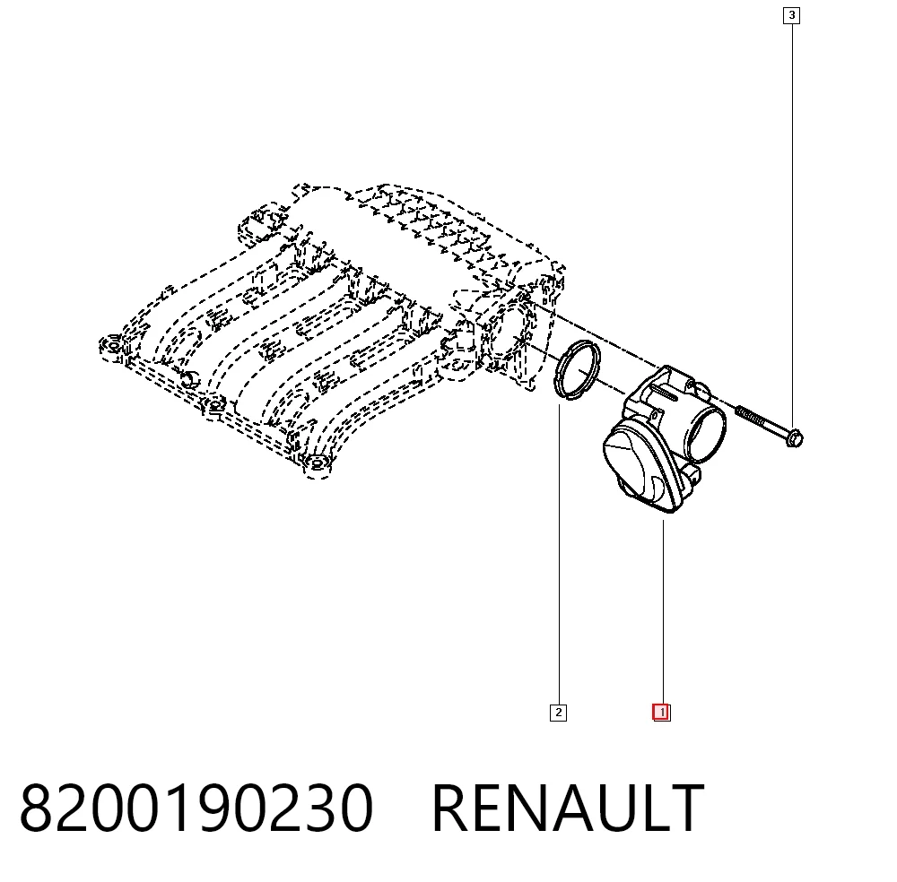 8200190230 Renault (RVI) Дроссельная заслонка