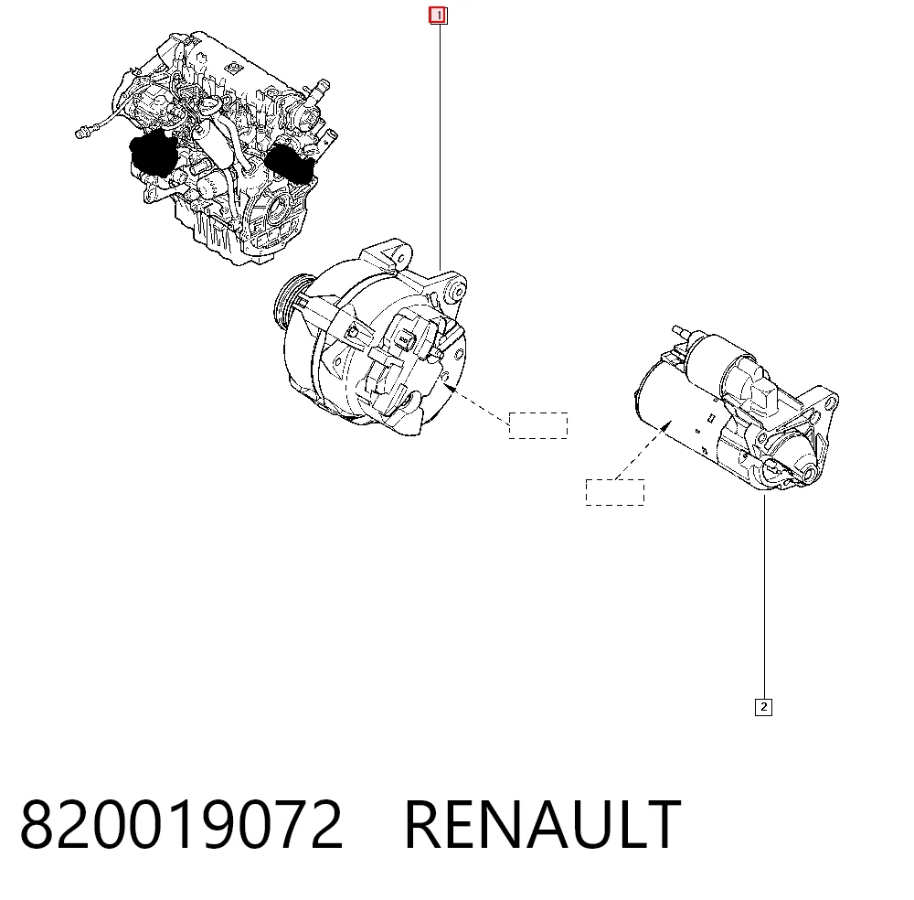 820019072 Renault (RVI) Генератор автомобильный