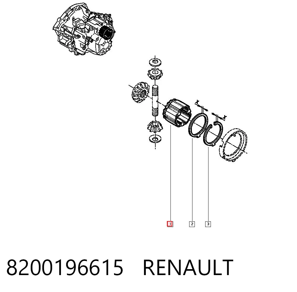 8200196615 Rotweiss Сателлит дифференциала