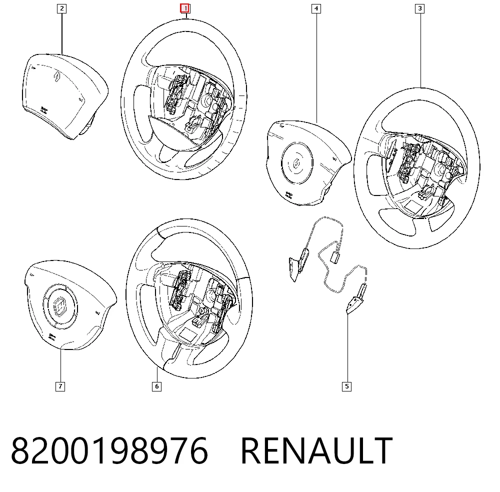 Колесо рулевое на Renault Laguna II KG0, KG1