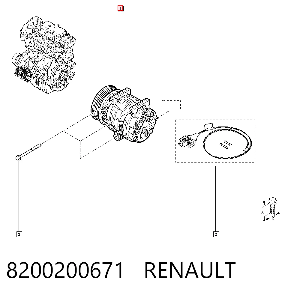 8200200671 Renault (RVI) Компрессор хладагента