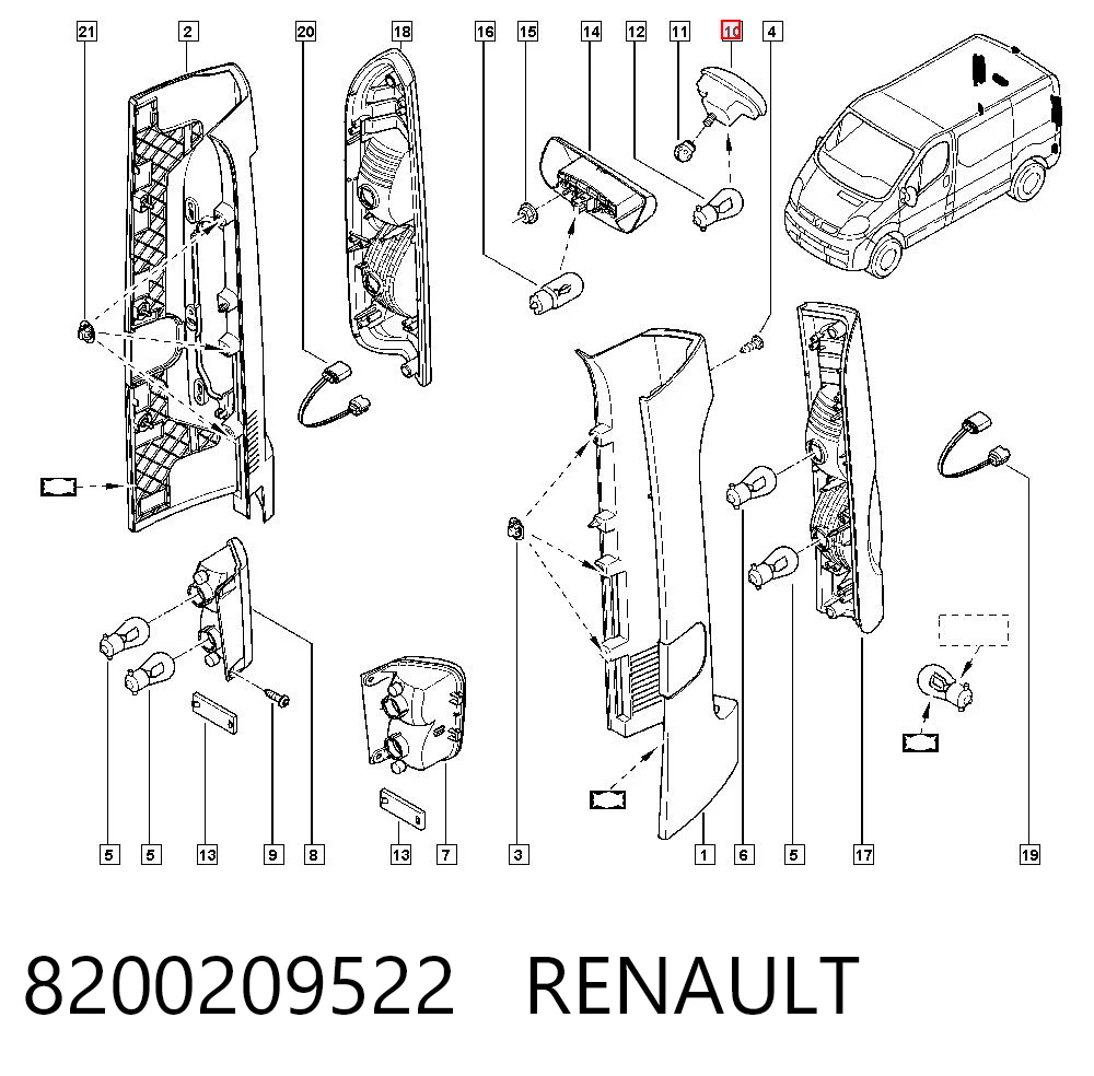 8200209522 Renault (RVI) Фонарь сигнальный