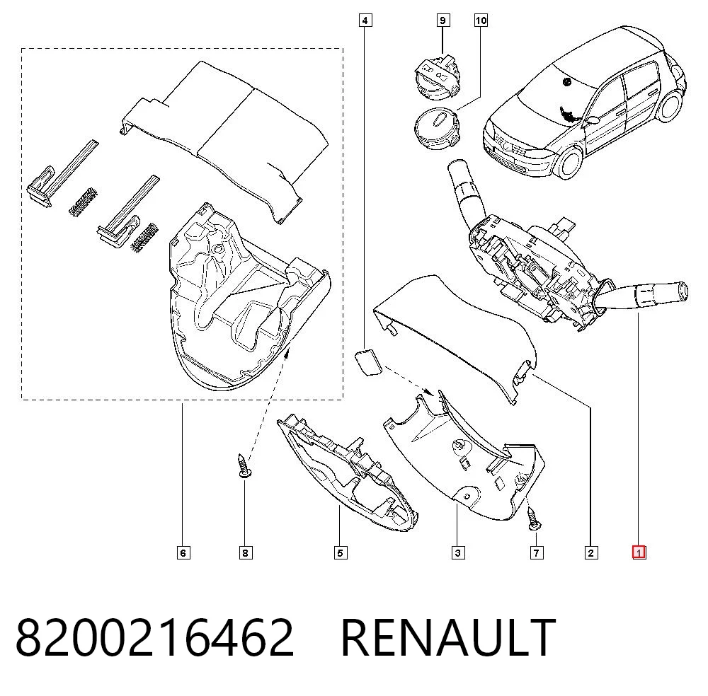 8200216462 Renault (RVI) Переключатель подрулевой в сборе