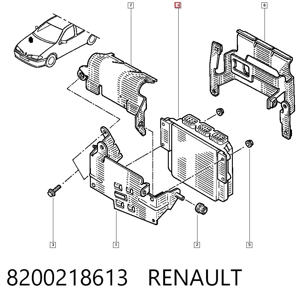 ЭБУ двигателем Renault Scenic I минивэн (JA0, JA1, FA0) (1999 - 2003) цена, от 36.27 USD