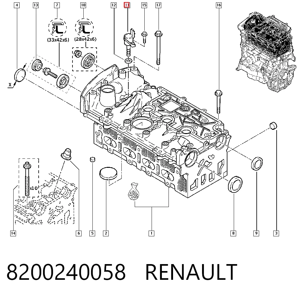 8200240058 Renault (RVI) Клапан положения фаз распредвала