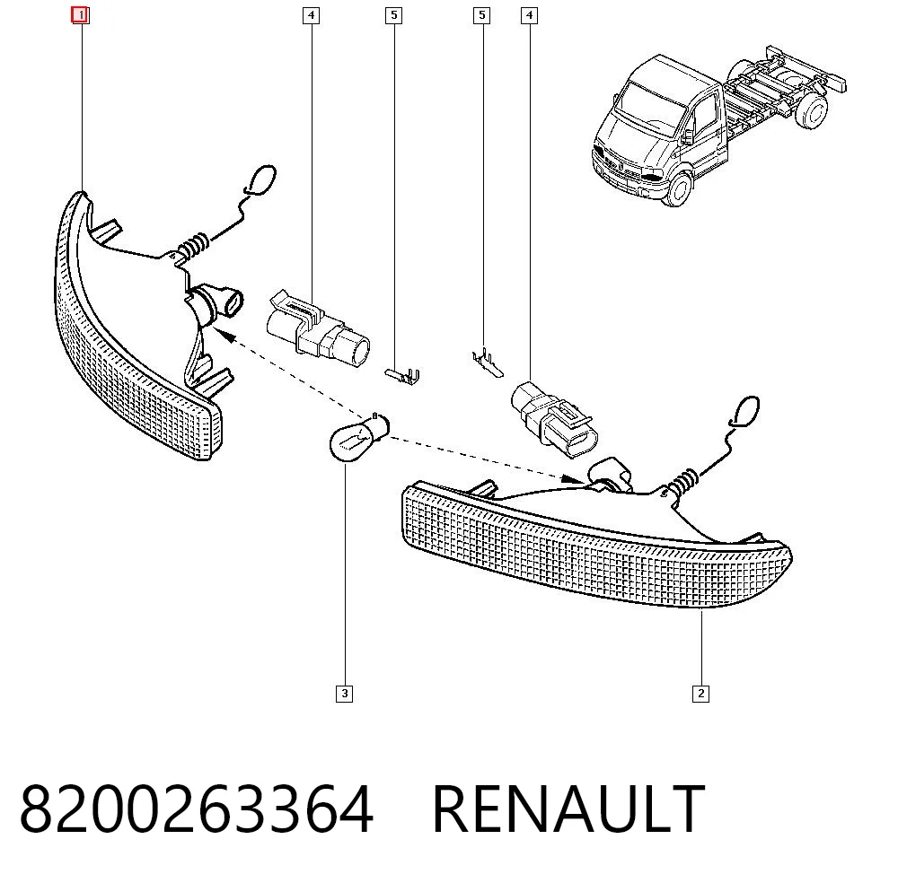 Правый указатель поворота Nissan/Infiniti 2613000QAB цена, от 20.89 USD