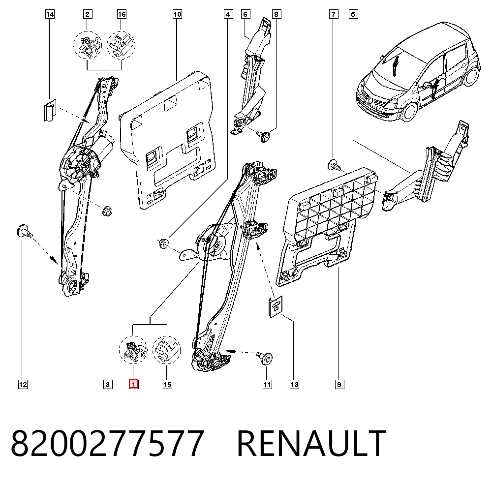 Стеклоподъемник передней двери Magneti Marelli ACQ0241