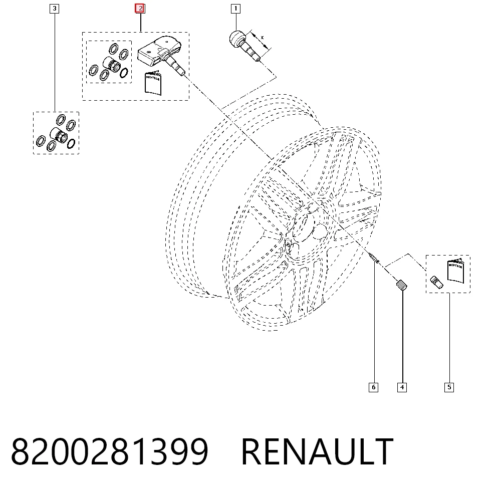  Датчик давления в шинах Renault Megane 2