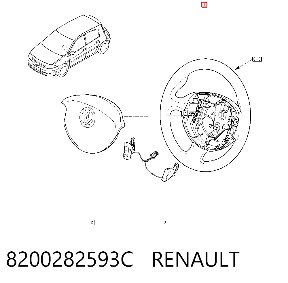 Колесо рулевое на Renault Kangoo II FW0