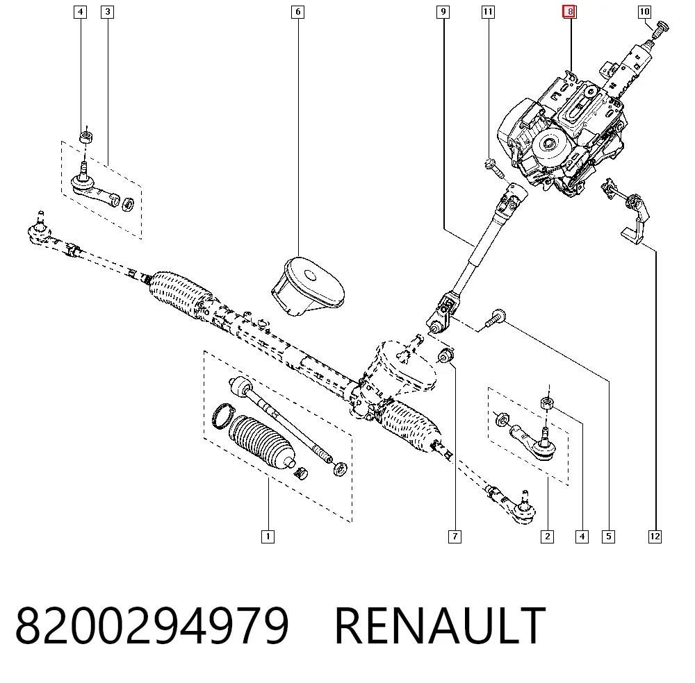 Купить Рулевая колонка Рено Клио III BR01, CR01