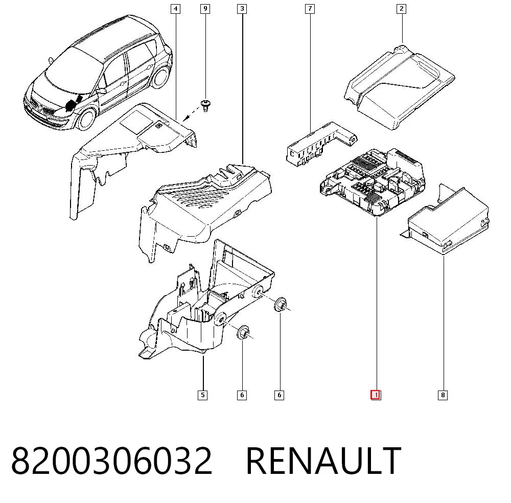 8200306032 Renault (RVI) Монтажный блок предохранителей