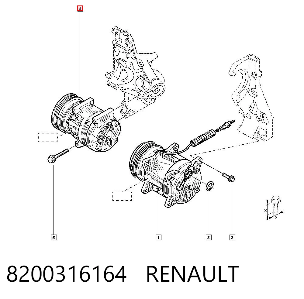 8200316164 Renault (RVI) Компрессор хладагента