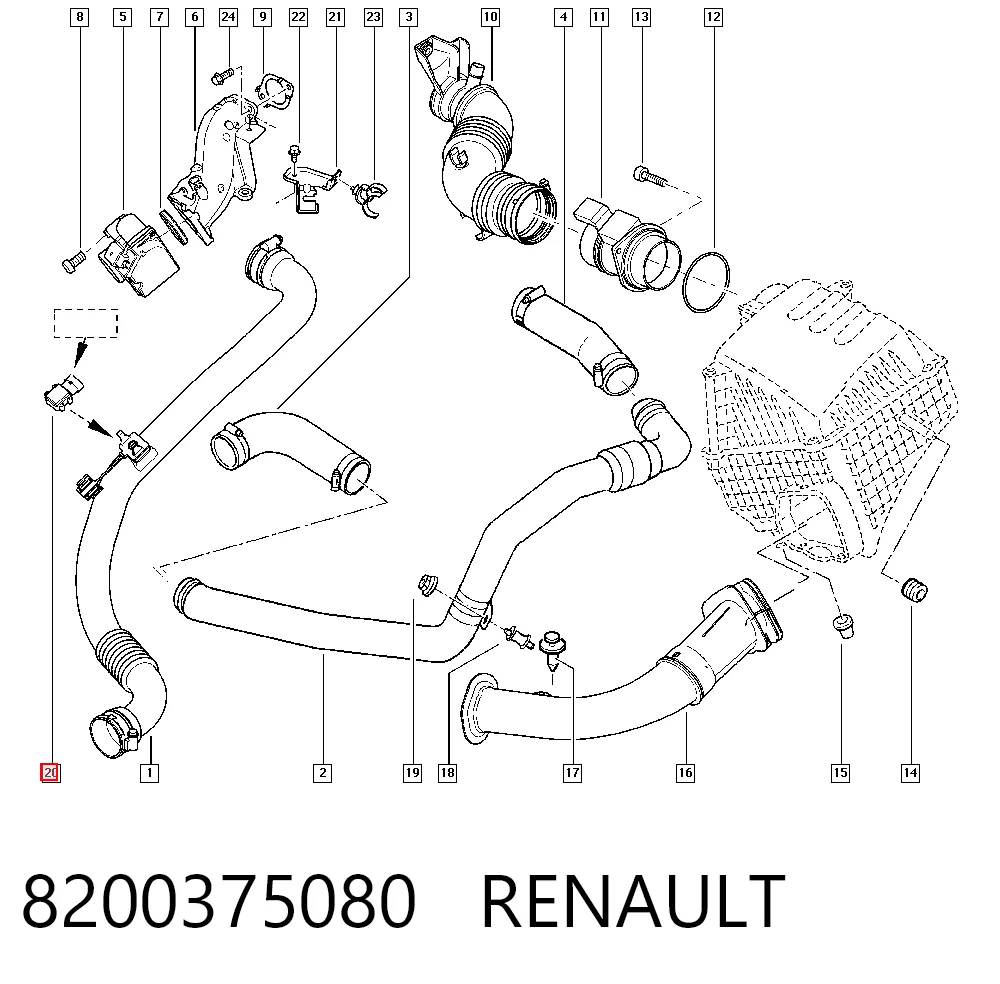 8200375080 Renault (RVI) Датчик давления воздуха