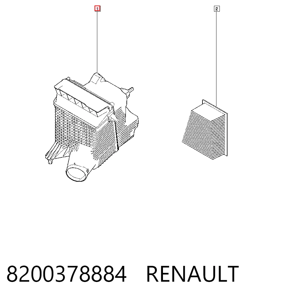 Корпус воздушного фильтра в сборе Renault Scenic GRAND II минивэн (JM0, JM1) (2004 - 2009) цена, от 5.66 USD