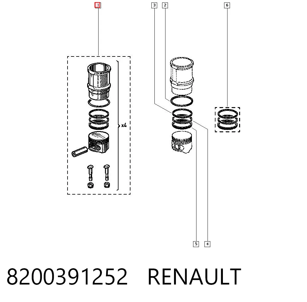 SA2529 AE Комплект поршень+гильза