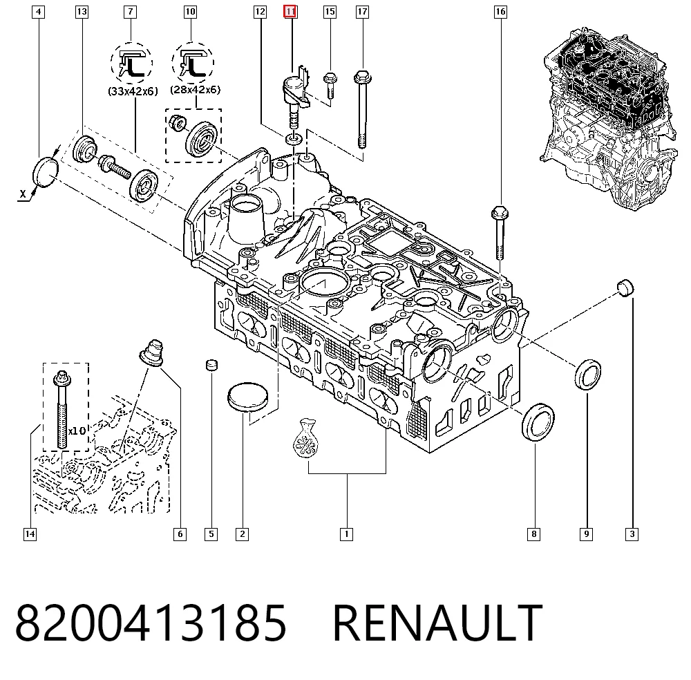 8200413185 Renault (RVI) Клапан положения фаз распредвала