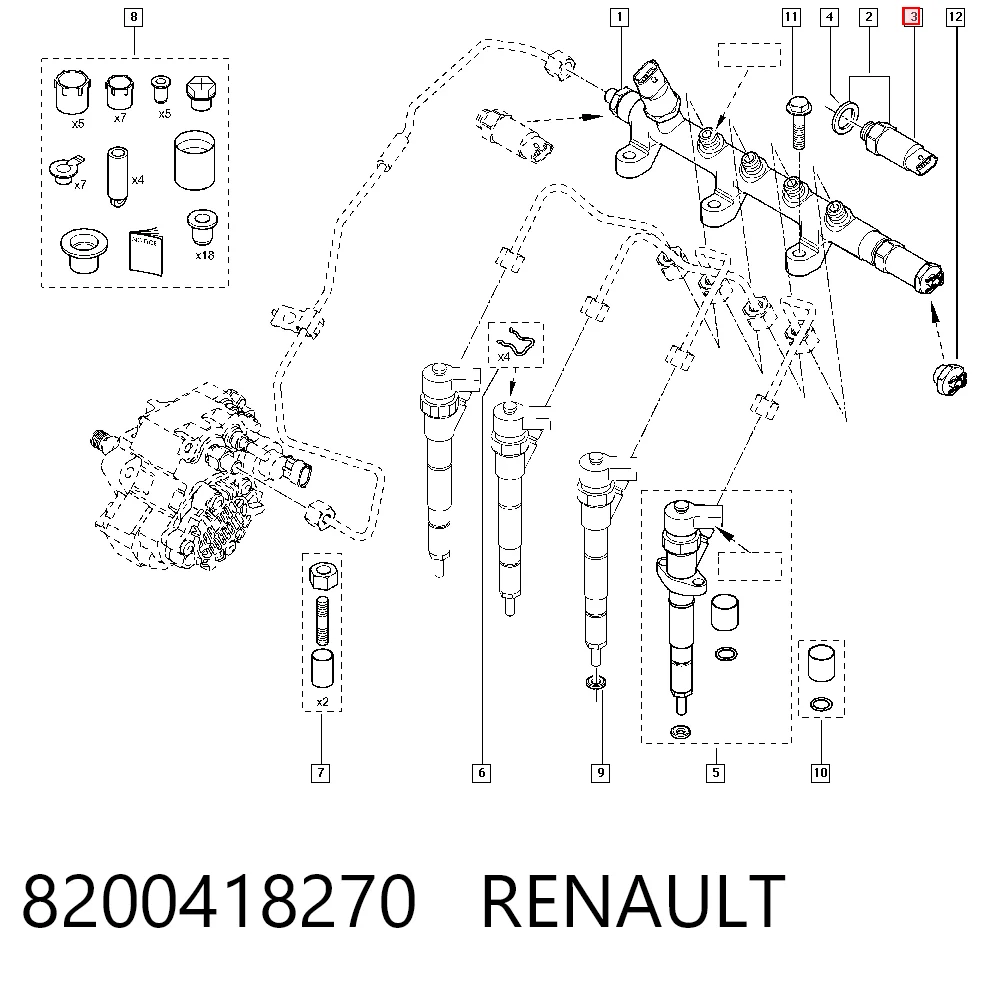 8200418270 Renault (RVI) Регулятор давления в топливной рейке