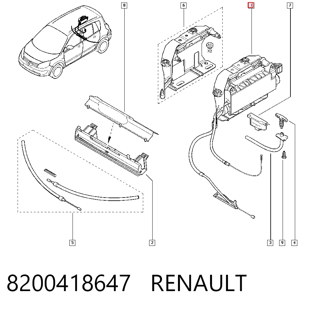 8200418647 Renault (RVI) Модуль управления стояночного тормоза