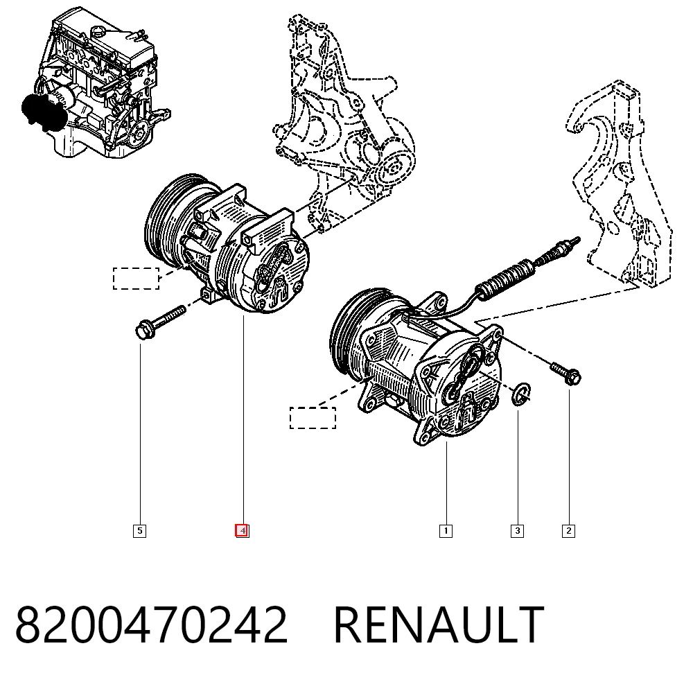 8200470242 Renault (RVI) Компрессор хладагента