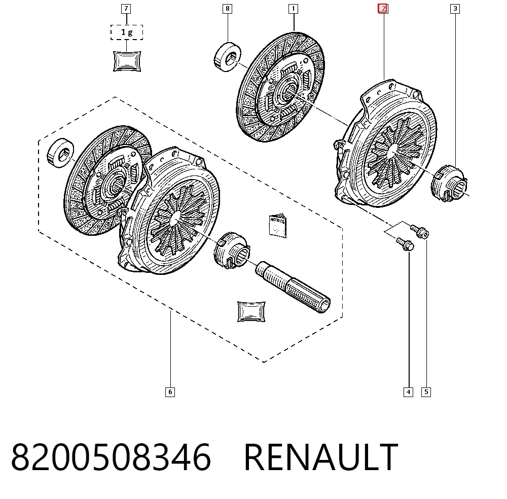 Нажимной диск сцепления на Renault Clio SYMBOL LB0, LB1, LB2