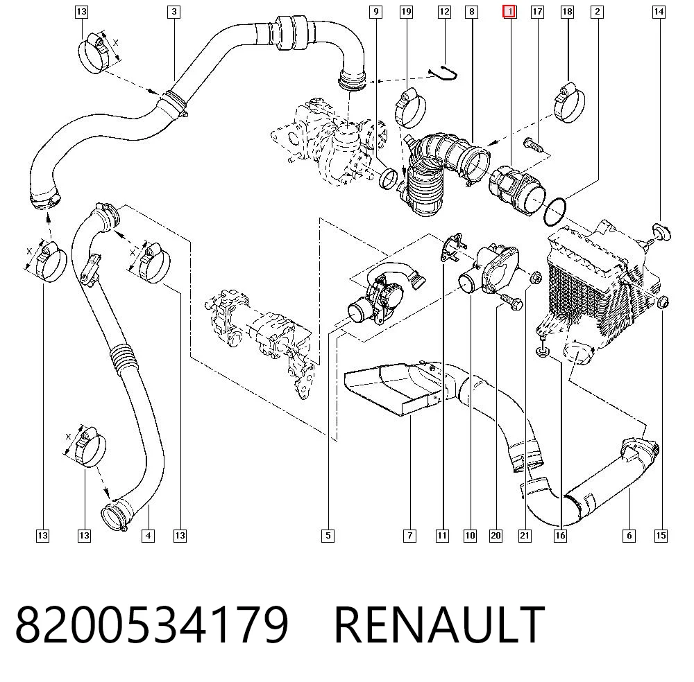 Датчик расхода воздуха на Renault Kangoo II FW0