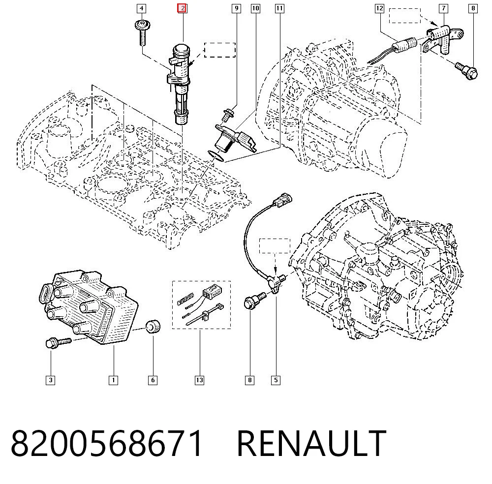 8200568671 Renault (RVI) Катушка зажигания