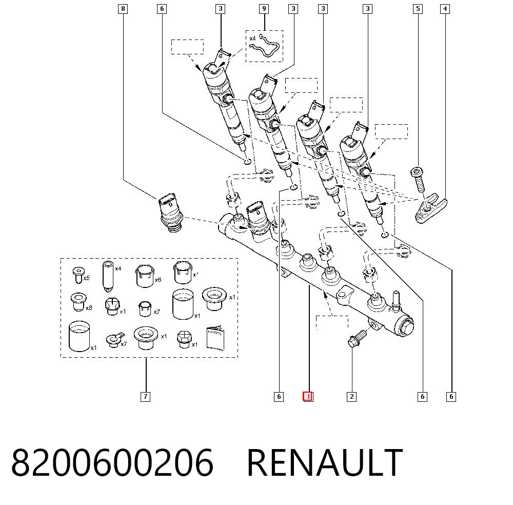8200600206 Renault (RVI) Топливная рампа