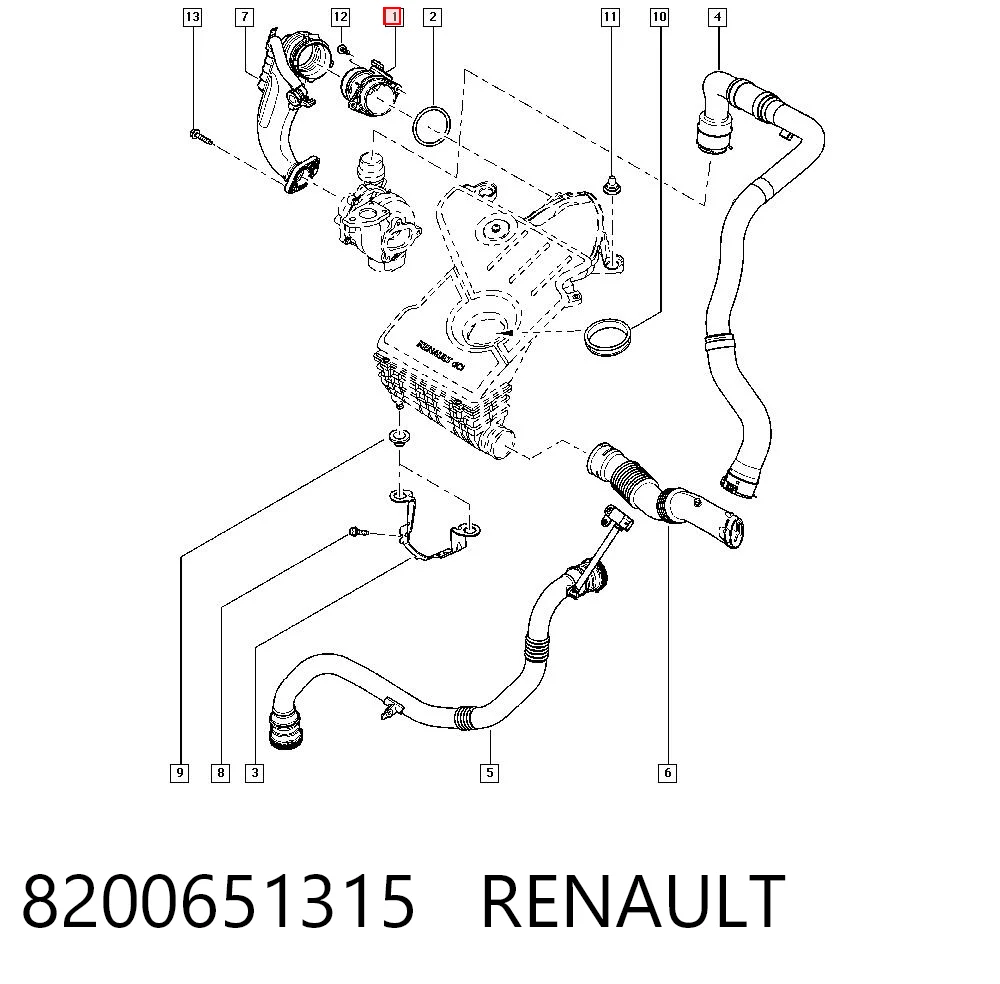 8200651315 Renault (RVI) Датчик расхода воздуха