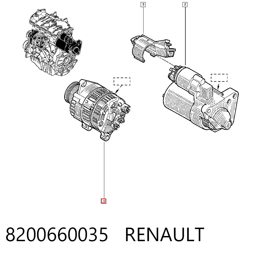 8200660035 Renault (RVI) Генератор автомобильный