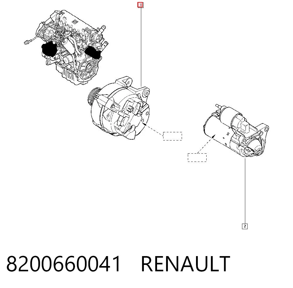 8200660041 Renault (RVI) Генератор автомобильный