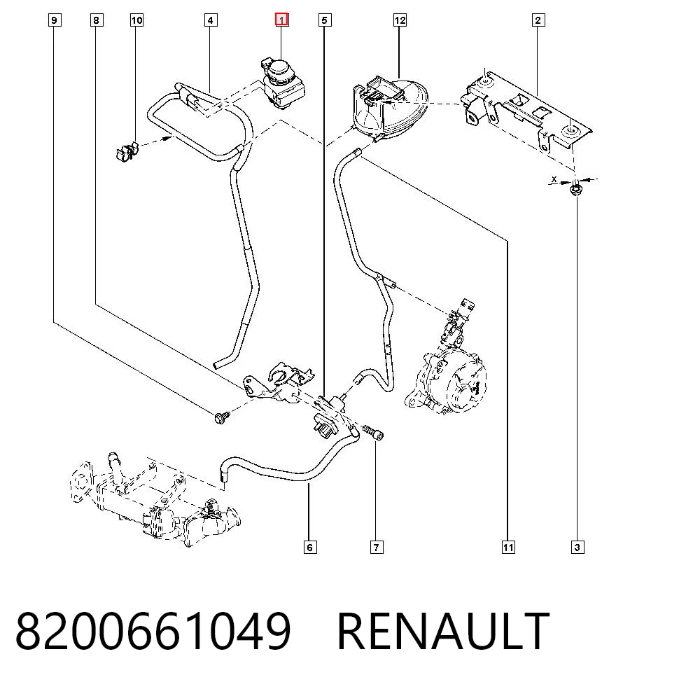 8200661049 Renault (RVI) Соленоид давления наддува