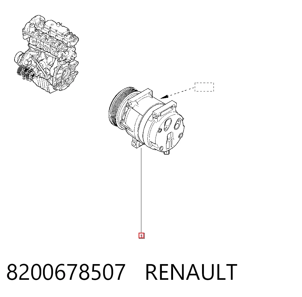 8200678507 Renault (RVI) Компрессор хладагента