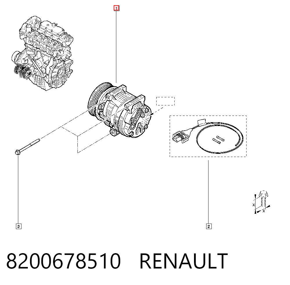 8200678510 Renault (RVI) Компрессор хладагента