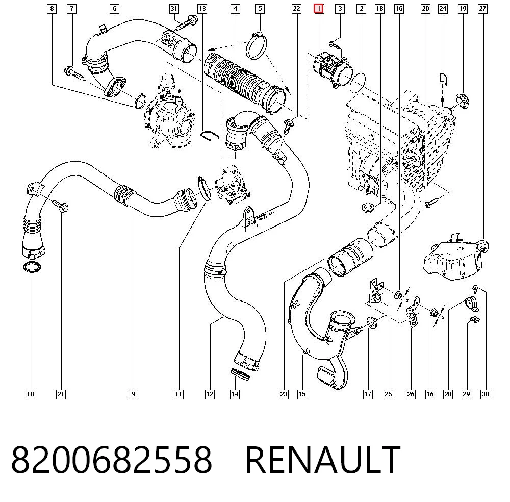 8200682558 Renault (RVI) Датчик расхода воздуха
