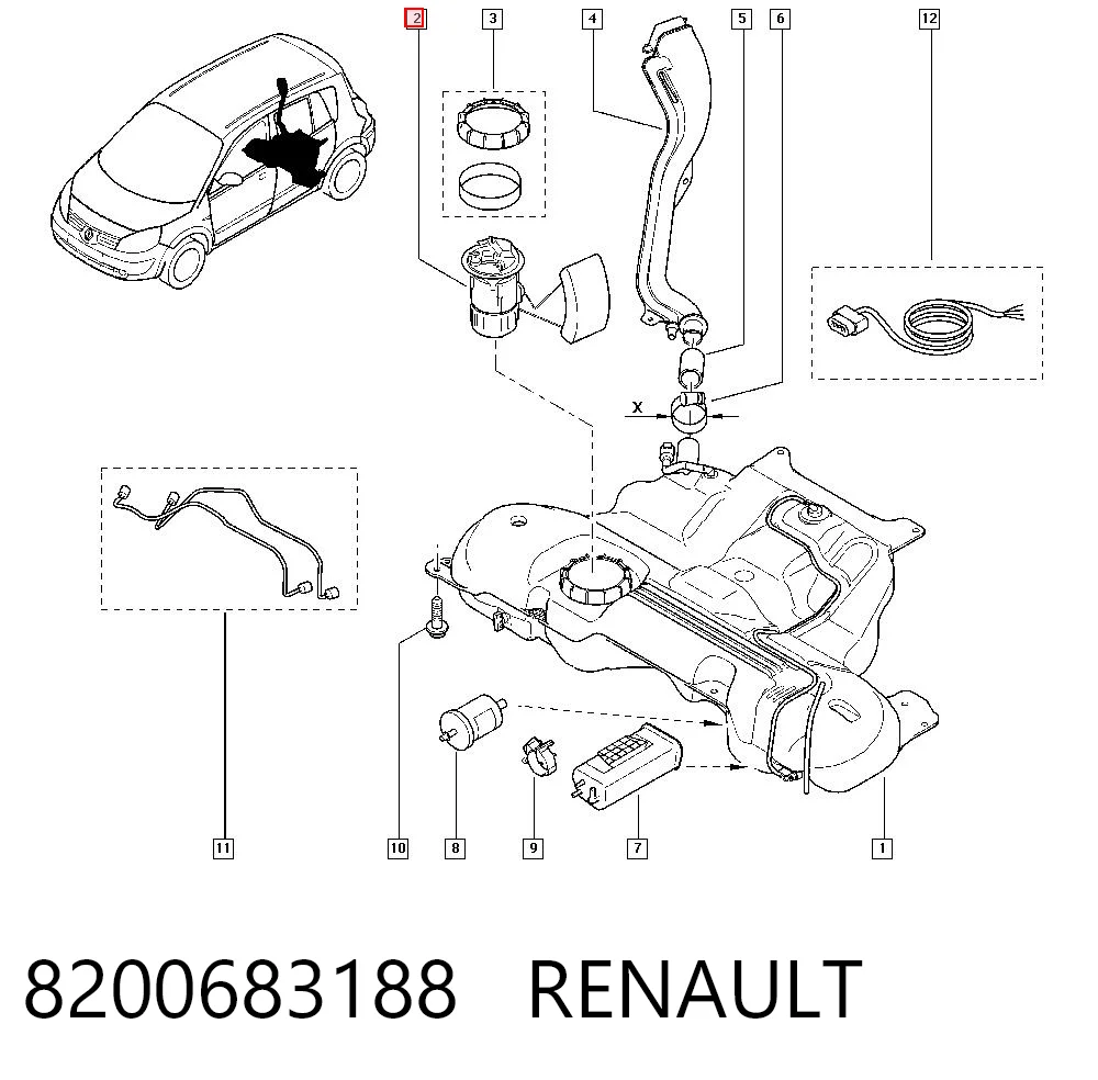8200683188 Renault (RVI) Электробензонасос