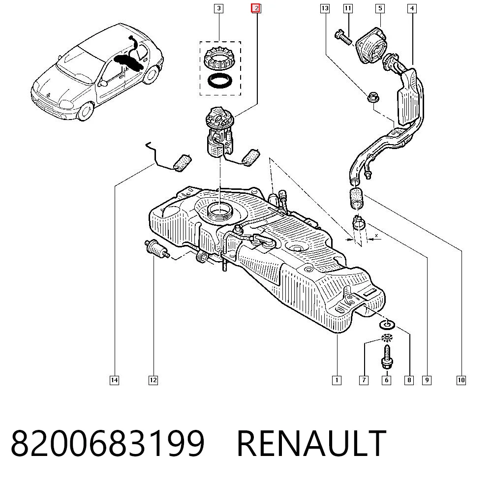 8200683199 Renault (RVI) Электробензонасос