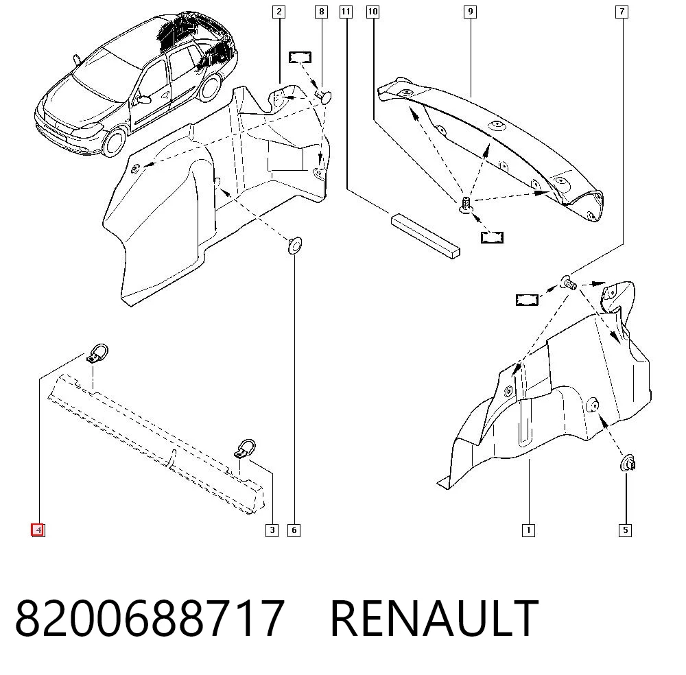 8200688717 Nissan/Infiniti Петля крепления груза