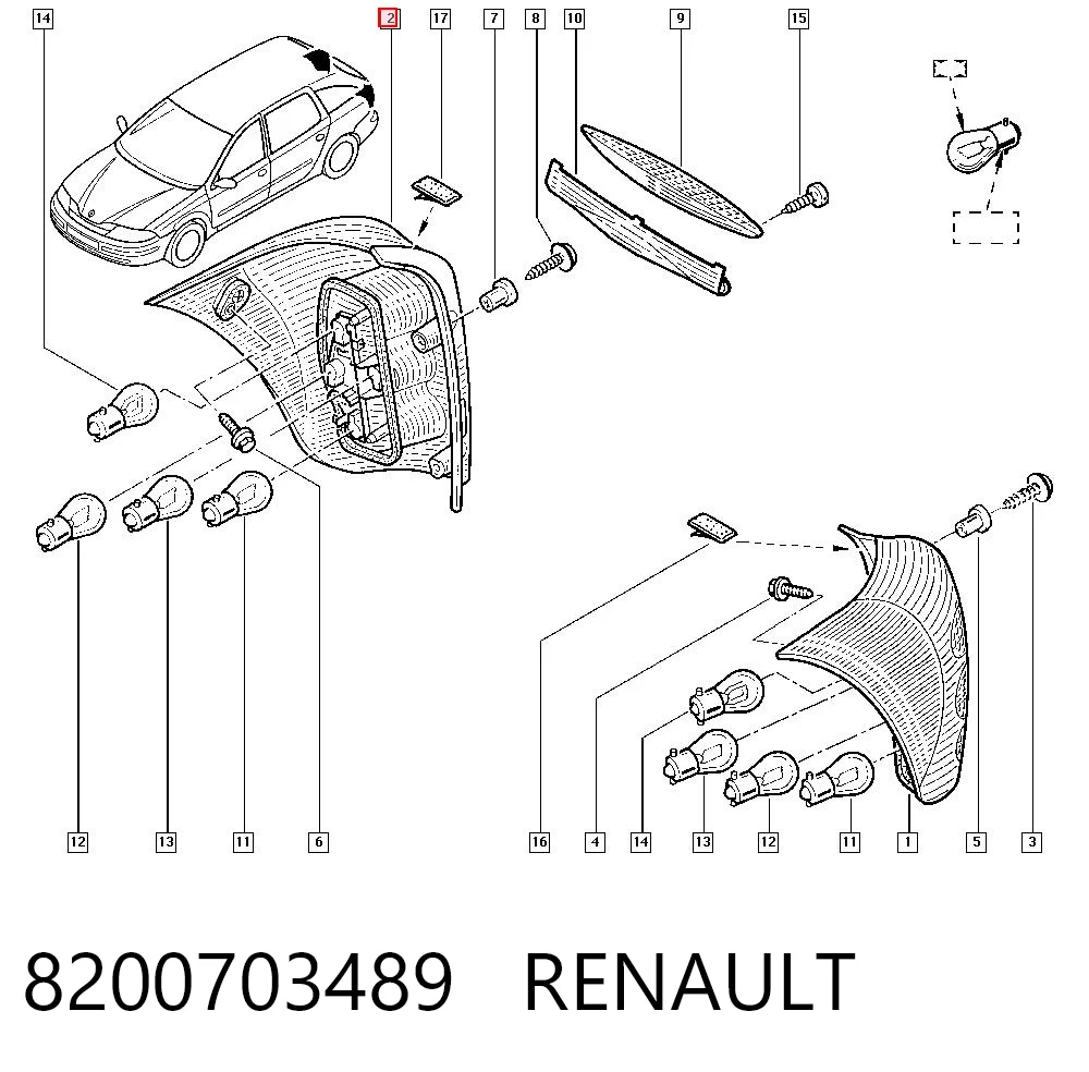 Купить 6037883E Polcar Задняя правая фара
