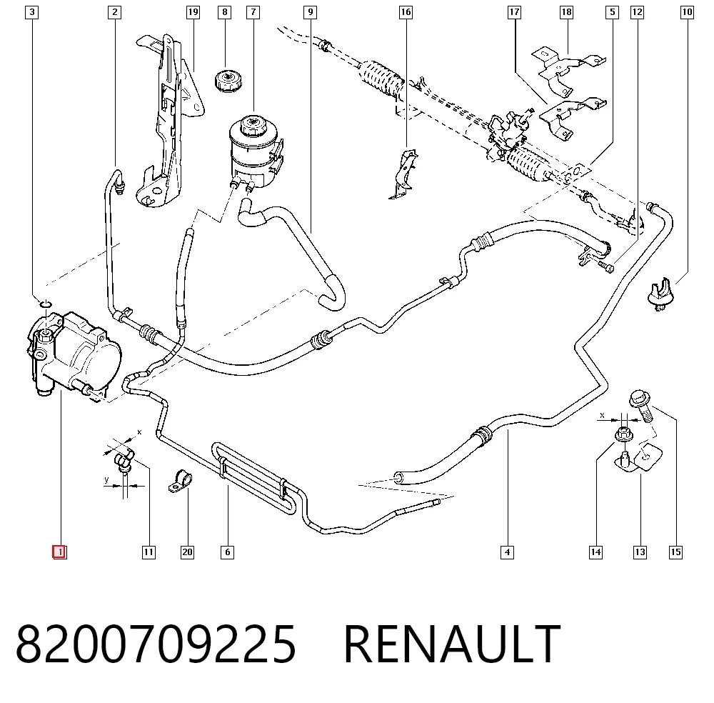  Насос ГУР Renault Espace 4
