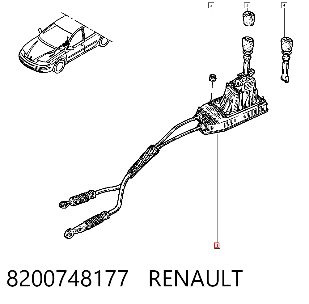 Кулиса КПП на Renault Laguna II BG0, BG1