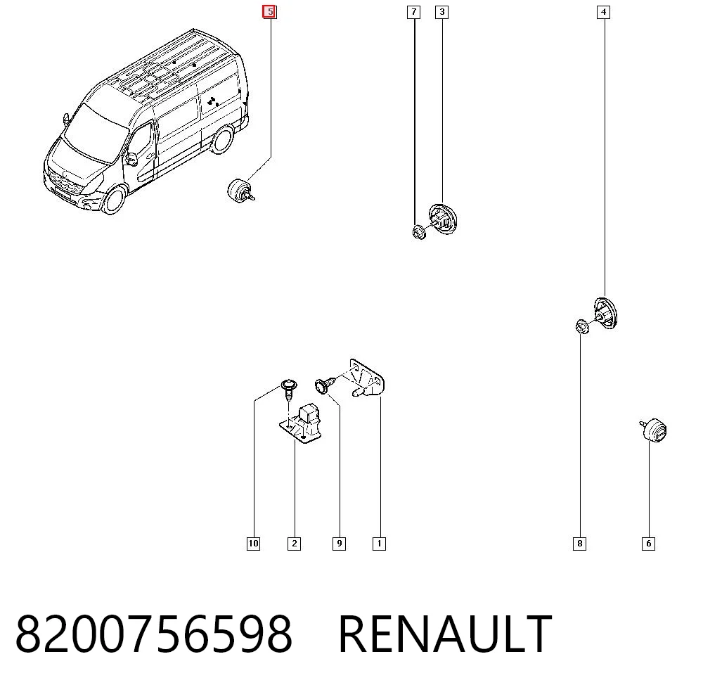 93167881 Opel Отбойник крышки багажника