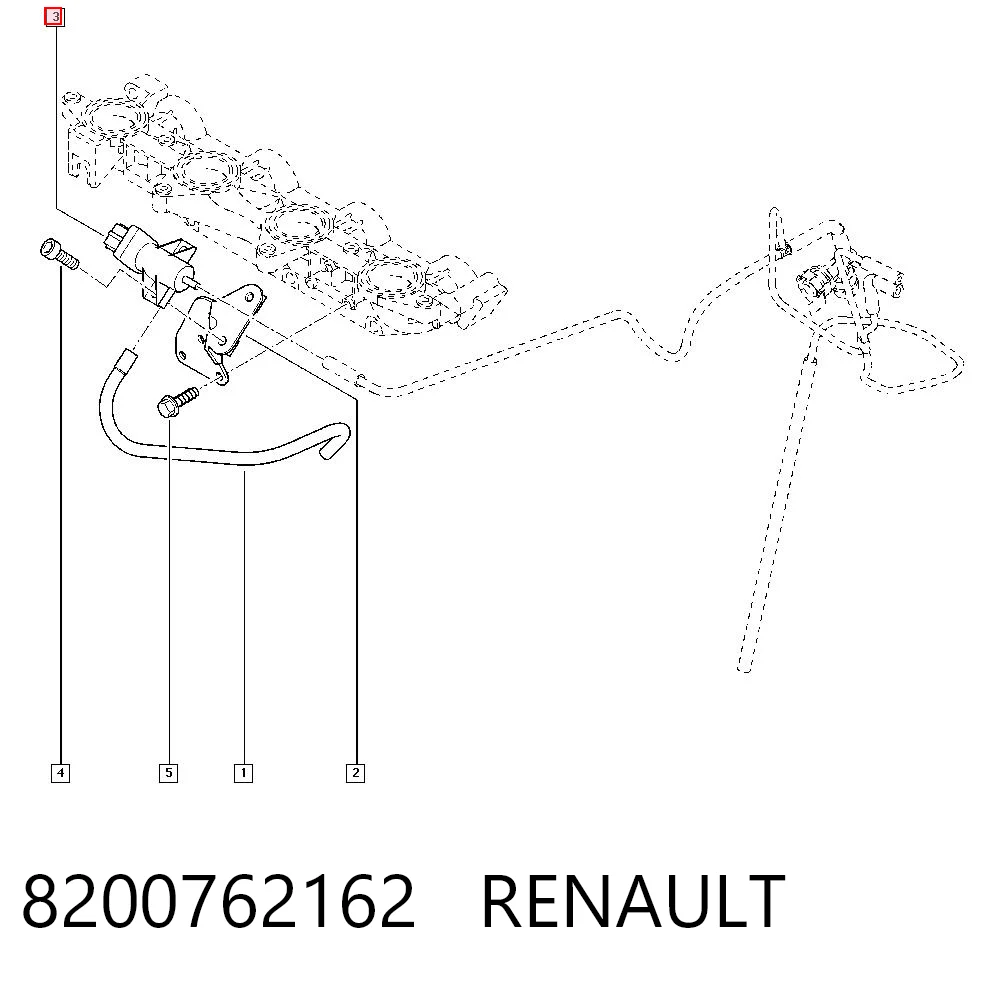 8200762162 Renault (RVI) Клапан соленоид регулирования заслонки EGR