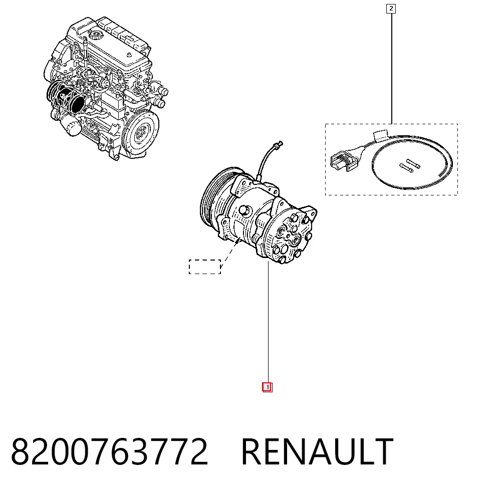 8200763772 Renault (RVI) Компрессор хладагента