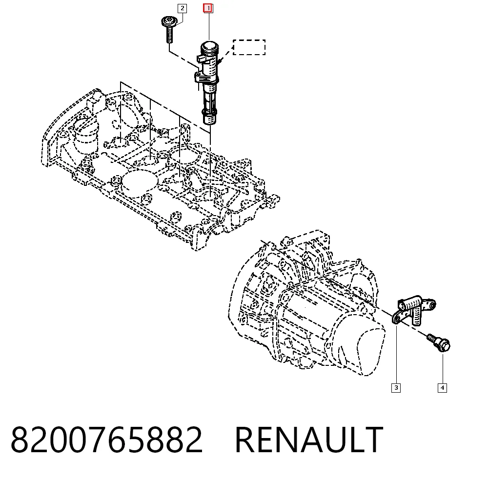 8200765882 Renault (RVI) Катушка зажигания