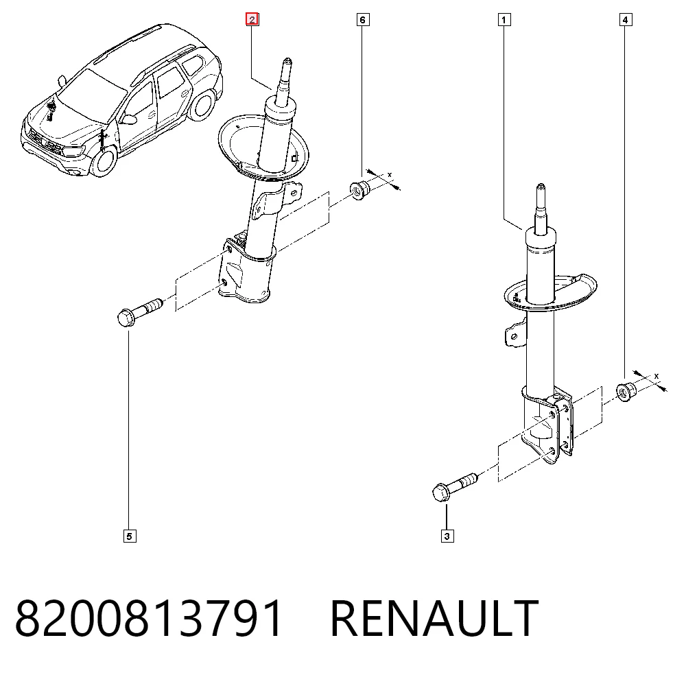8200813791 Renault (RVI) Стойка передняя