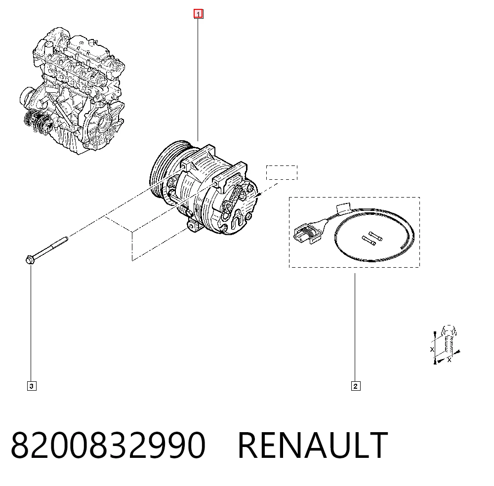 8200832990 Renault (RVI) Компрессор хладагента